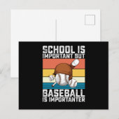 学校は重要だけど野球の方がさらに重要 ポストカード (正面/裏面)