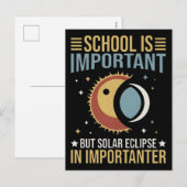 学校は重要だけど、太陽の皆既日食の方がもっと重要だ シーズンポストカード (正面/裏面)