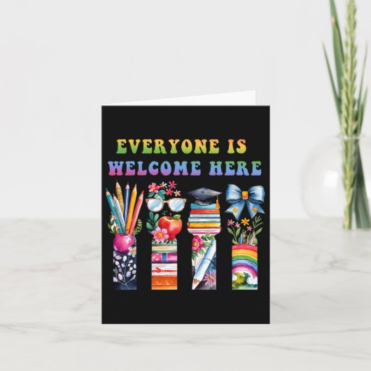 学校へようこそ ここは教師のための場所です カード (正面)