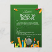 学校へようこそ カード (正面/裏面)