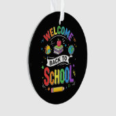 学校へようこそ キッズ 先生 はじめての登校日 オーナメント (正面)
