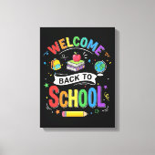 学校へようこそ キッズ 先生 はじめての登校日 キャンバスプリント (正面)