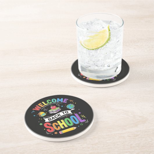 学校へようこそ キッズ 先生 はじめての登校日 コースター (側面)