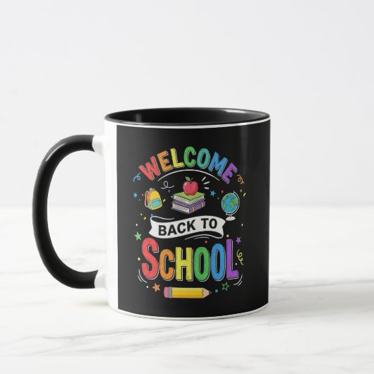 学校へようこそ キッズ 先生 はじめての登校日 マグカップ (左)
