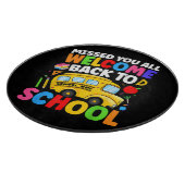 学校へようこそ バス運転手 はじめての登校日 カッティングボード (角)