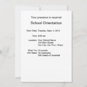 学校へようこそ レッドアップルとグリーンウォーム 招待状 (裏面)