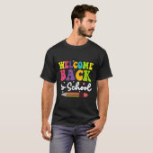 学校へようこそ 学校の先生のための初登校日のプレゼント Tシャツ (正面フル)