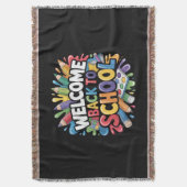 学校へようこそ 学校の初日 先生 スローブランケット (正面縦)