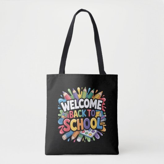 学校へようこそ 学校の初日 先生 トートバッグ (正面)