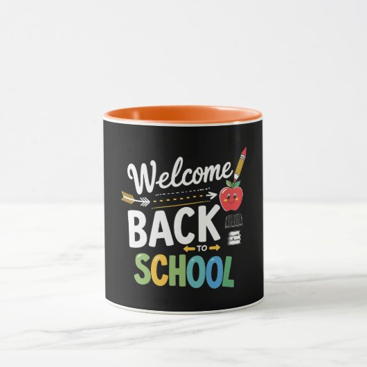 学校へようこそ 学校の初日 先生 マグカップ (中央)