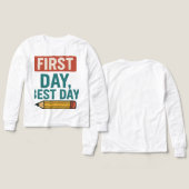 学校へ戻るベストデイTシャツ (デザイン 正面&背面)