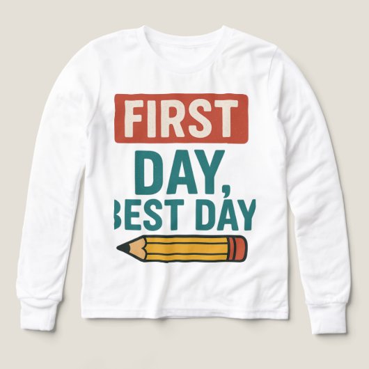 学校へ戻るベストデイTシャツ (デザイン正面)