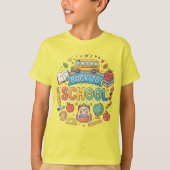 学校へ戻ろう。可愛い。カラフル。 Tシャツ (正面)