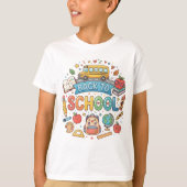 学校へ戻ろう。可愛い。カラフル。 Tシャツ (正面)
