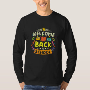 学校へ戻ろう、学校歓迎、通学 Tシャツ