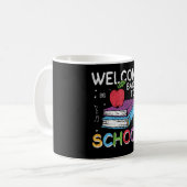 学校へ戻ろう 本の黒板 先生 コーヒーマグカップ (正面左)