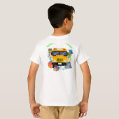 学校へ戻ろうTシャツ | かわいい学校 Tシャツ (裏面フル)