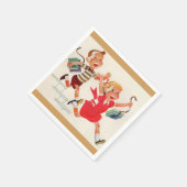 学校へ行く途中の兄妹 スタンダードカクテルナプキン (角)