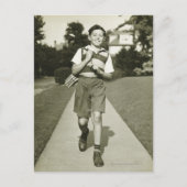 学校へ行く ポストカード (正面)