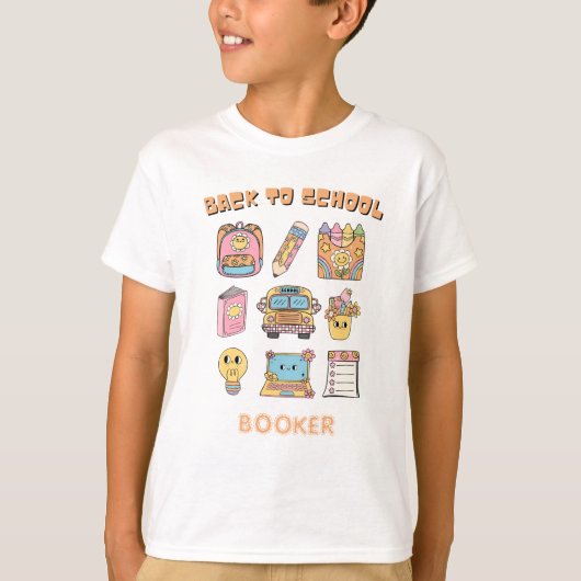 学校へ行こう 子供Tシャツ Tシャツ (正面)