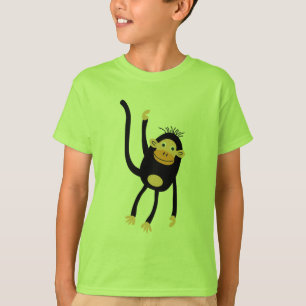 学校へ行こう 小さなサル Tシャツ