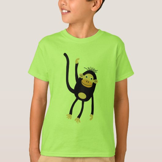 学校へ行こう 小さなサル Tシャツ (正面)