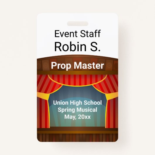 学校またはコミュニティのミュージカル バッジ (裏面)