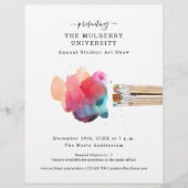 学校またはスタジオアートショープロモーションフライヤー チラシ (正面)