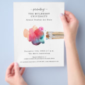 学校またはスタジオアートショープロモーションフライヤー チラシ (手)