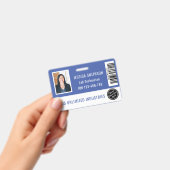 学校またはビジネスの写真IDペリウィンクルブルーバッジ バッジ (Handheld)