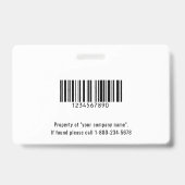 学校またはビジネスフォトIDオレンジバッジ バッジ (裏面)