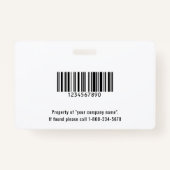 学校またはビジネスフォトIDオレンジバッジ バッジ (裏面)