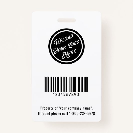 学校またはビジネスフォトIDオレンジブラック バッジ (裏面)