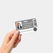 学校またはビジネスフォトIDグレーバッジ バッジ (手持ち)