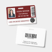 学校または企業用写真付きIDマリンバッジ バッジ (正面＆裏面)