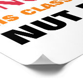 学校または保育園のためのナットフリー教室の看板 ポスター (角)