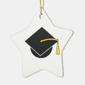 学校または大学または大学卒業の帽子 セラミックオーナメント (左)