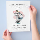 学校ま遊たは演劇の宣伝用フライヤー チラシ (手)