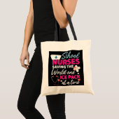 学校やる気を起こさせるナース救ズ世界Rn CNA トートバッグ (正面(商品))