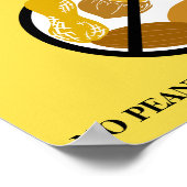 学校やオフィスのピーナッツと木の実のフリーエリア ポスター (角)