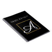学校や業務用の金箔モノグラム手帳 ノートブック (右側)