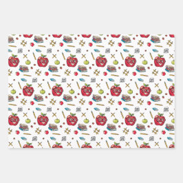 学校をテーマにした包装紙 ラッピングペーパーシート