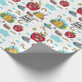 学校をテーマにした包装紙 ラッピングペーパー (角)