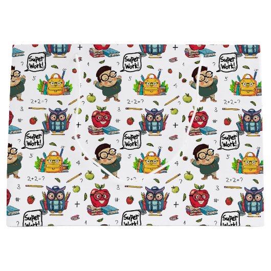 学校をテーマにした抱き枕 ラージペーパーバッグ (正面)