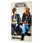 学校をテーマパーソナライズされたにした10代のコラージュのクリップボード クリップボード (左)