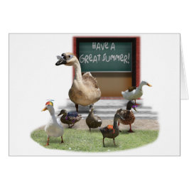 学校を出て、先生ガチョウの小さなアヒル