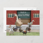 学校を出て、先生ガチョウの小さなアヒル ポストカード (正面/裏面)