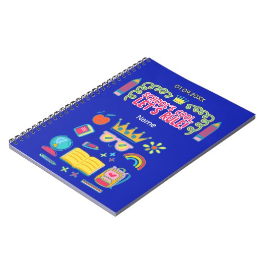 "学校を楽しもう" モチベーション名言ギフト ノートブック (左側)