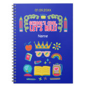 "学校を楽しもう" モチベーション名言ギフト ノートブック (正面)