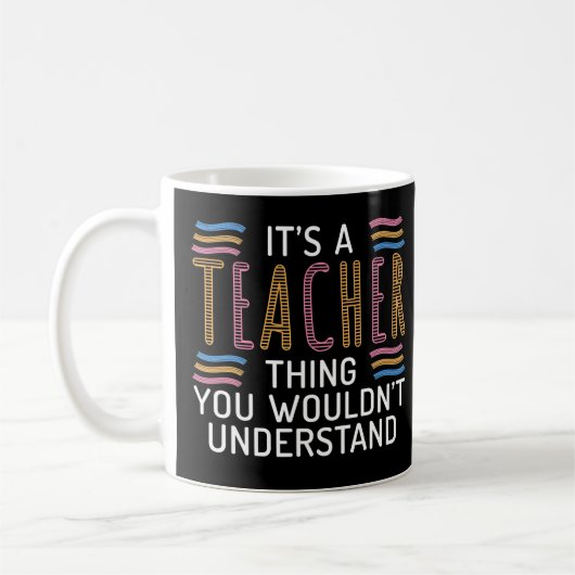 学校を理解できないのは先生の問題だ コーヒーマグカップ (左)
